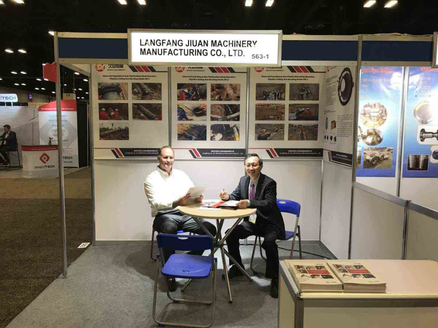 管道切割坡口設備廠家廊坊開發區久安機械參展美國國際石油天然氣展